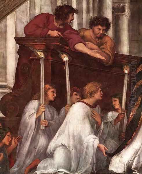 The Mass at Bolsena (detail) Oil Painting by Raffaelo Sanzio