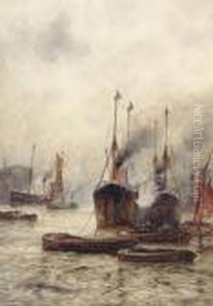 Blackwall London Oil Painting by William Harrison Scarborough