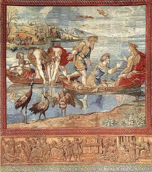 The Miraculous Draught of Fishes Oil Painting by Raffaelo Sanzio