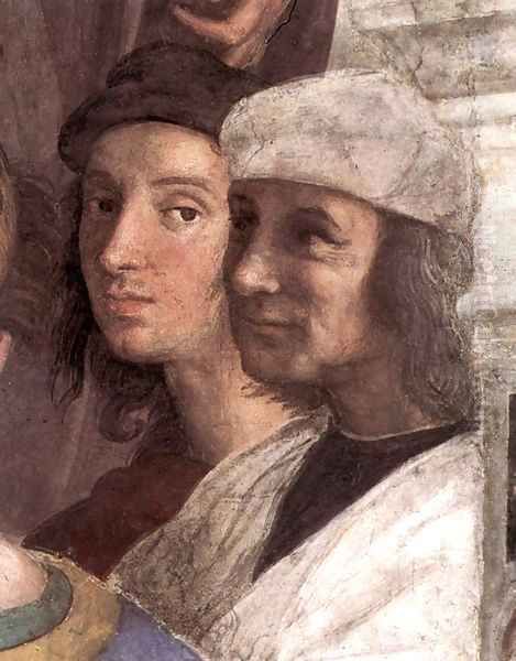 The School of Athens (detail) 7 Oil Painting by Raffaelo Sanzio