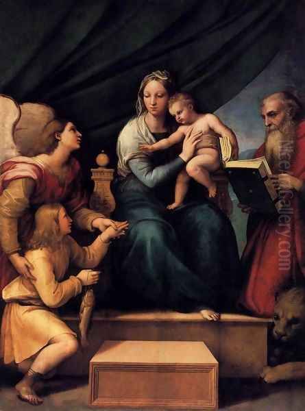 Madonna with the Fish 2 Oil Painting by Raffaelo Sanzio