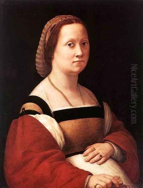 Portrait of a Woman (La Donna Gravida) 2 Oil Painting by Raffaelo Sanzio