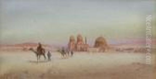 Scene In Cairo Oil Painting by Spyridon Scarvelli