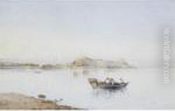 A View Of Corfu Oil Painting by Spyridon Scarvelli