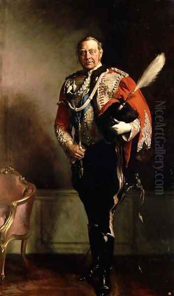 Portrait of Hugh Cecil Lowther, 5th Earl of Lonsdale, 1916 Oil Painting by Charles Haslewood Shannon