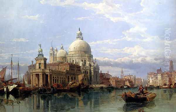 The Church Of Santa Maria Della Salute, Venice Oil Painting by George Clarkson Stanfield