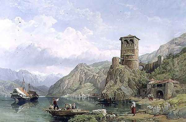 Landscape in Northern Italy, c.1859 Oil Painting by George Clarkson Stanfield