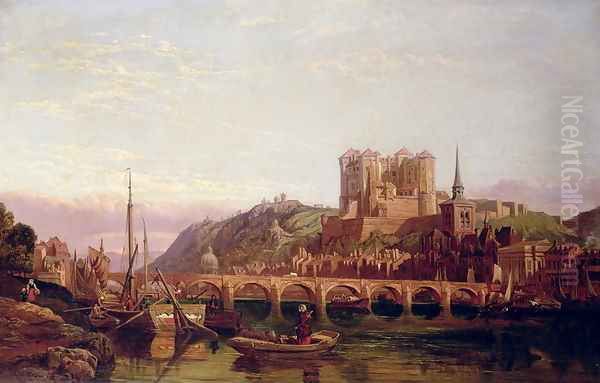 Saumur, by the Loire Valley Oil Painting by George Clarkson Stanfield