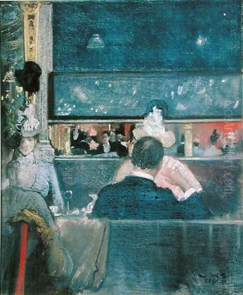 At the Cafe Royal, 1888 Oil Painting by Sidney Starr