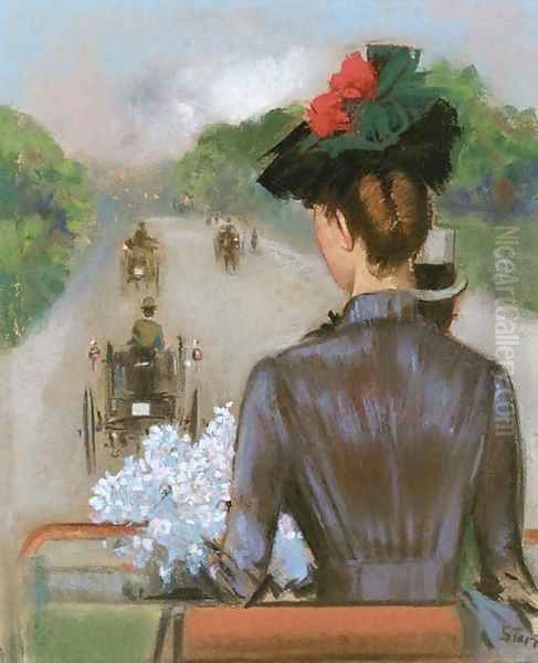 The carriage ride Oil Painting by Sidney Starr