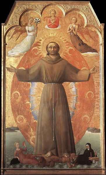 The Ecstasy of St Francis 1437-44 Oil Painting by Stefano Di Giovanni Sassetta