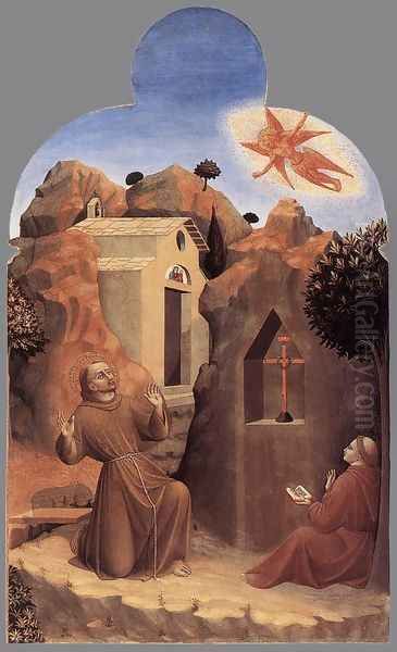 The Stigmatisation of St Francis 1437-44 Oil Painting by Stefano Di Giovanni Sassetta