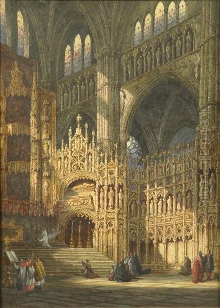 Toledo Cathedral Oil Painting by Henry Thomas Schafer