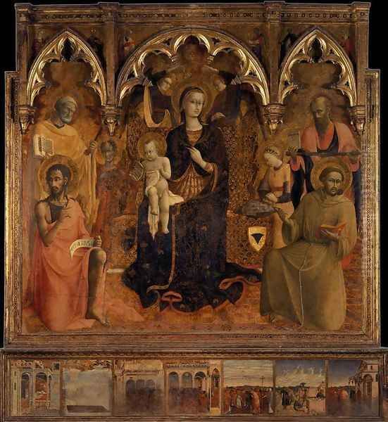 The Virgin and Child with Saints 1430-32 Oil Painting by Stefano Di Giovanni Sassetta