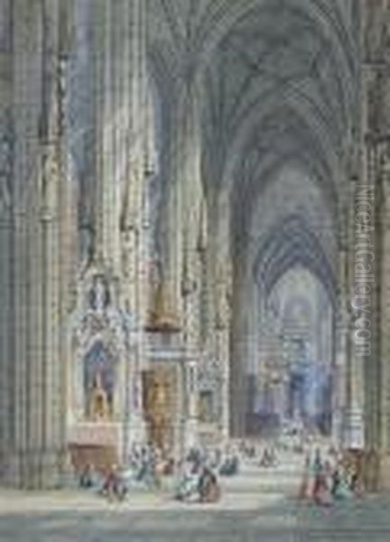 St. Stefan's Dom Wien, Vienna Oil Painting by Henry Thomas Schafer