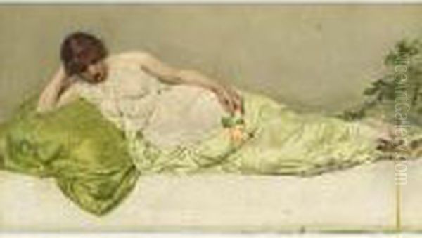 Repose Oil Painting by Henry Thomas Schafer