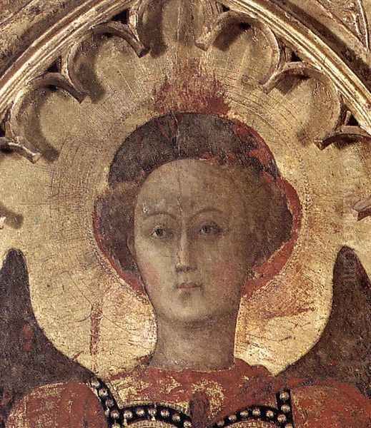 Virgin with Child and Four Saints (detail-2) c. 1435 Oil Painting by Stefano Di Giovanni Sassetta