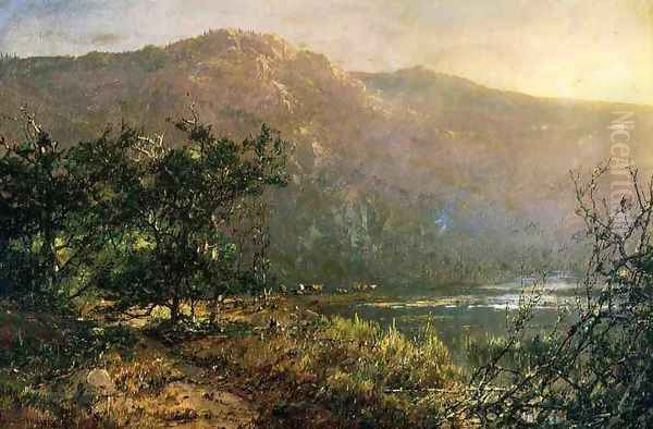 Gathering at Sundown Oil Painting by William Louis Sonntag