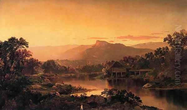 River View Oil Painting by William Louis Sonntag