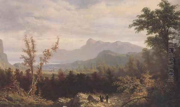 In The White Mountains New Hampshire 1876 Oil Painting by William Louis Sonntag