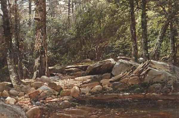 In the Deep Woods Oil Painting by William Louis Sonntag