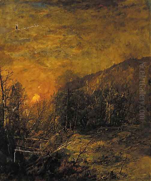 The Approach of Evening Oil Painting by William Louis Sonntag