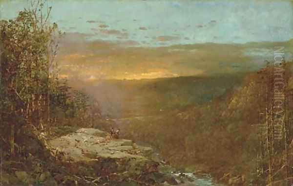 A View From Mount Willard, New Hampshire Oil Painting by William Louis Sonntag