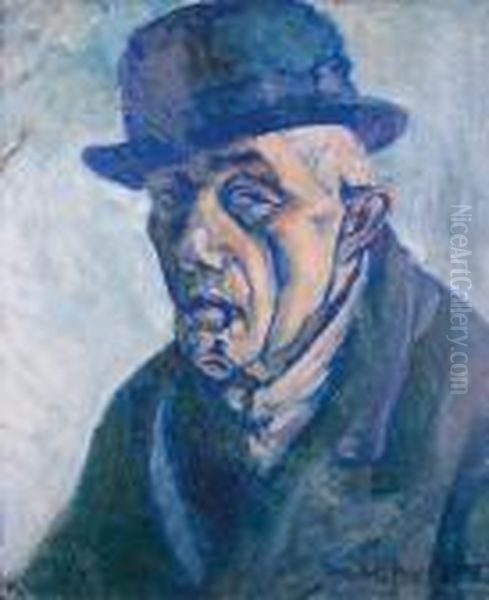 Portrait D'homme Oil Painting by Hugo Scheiber