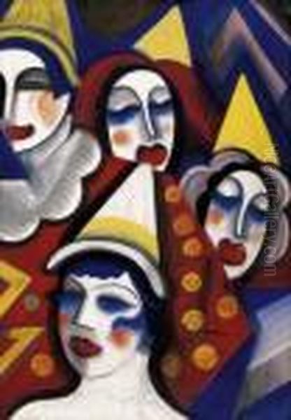 In The Circus Oil Painting by Hugo Scheiber