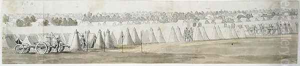 An Encampment in Flanders Oil Painting by Thomas Sandby