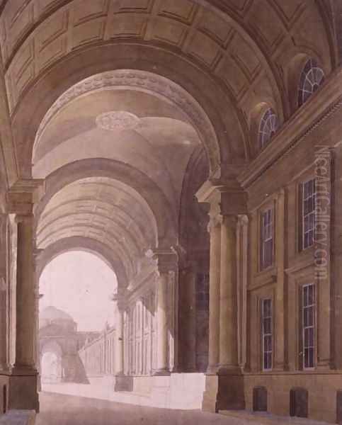 Bridge at Somerset House Oil Painting by Thomas Sandby