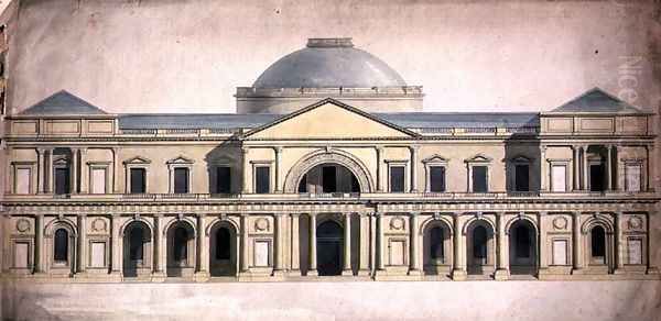 Design for the Royal Exchange, Dublin, 1769 Oil Painting by Thomas Sandby