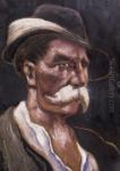 Man With A Moustache by Hugo Scheiber