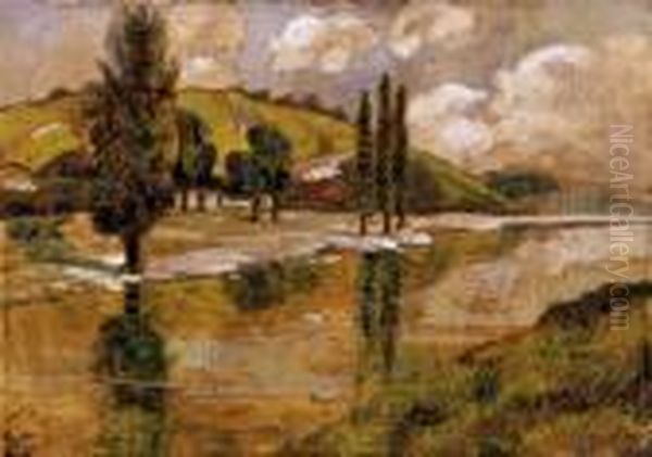 Landscape Oil Painting by Hugo Scheiber