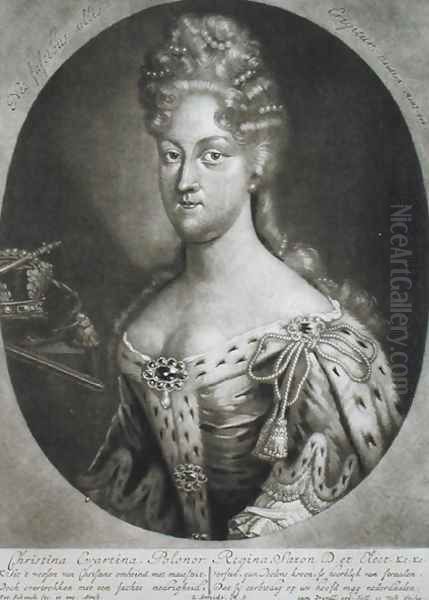 Christine Eberhardyn b.1671 1697 Oil Painting by Pieter Schenk