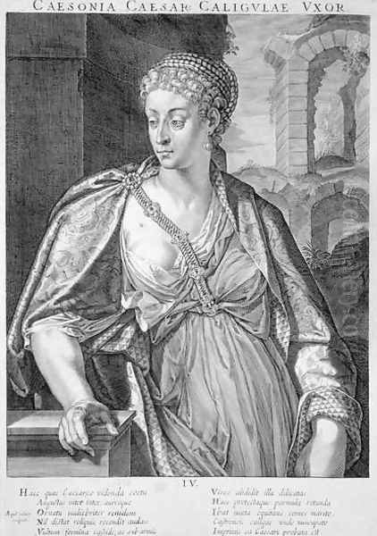 Caesonia wife of Caligula Oil Painting by Aegidius Sadeler or Saedeler