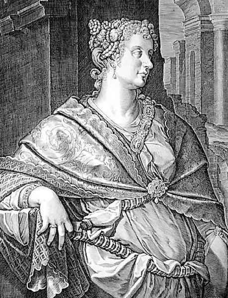 Martia Fulvia wife of Titus Oil Painting by Aegidius Sadeler or Saedeler