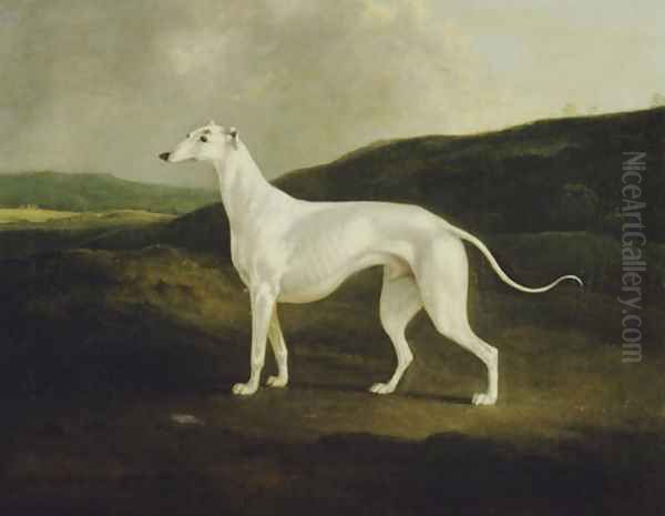 A Greyhound in a Landscape, 1817 Oil Painting by Charles Henry Schwanfelder