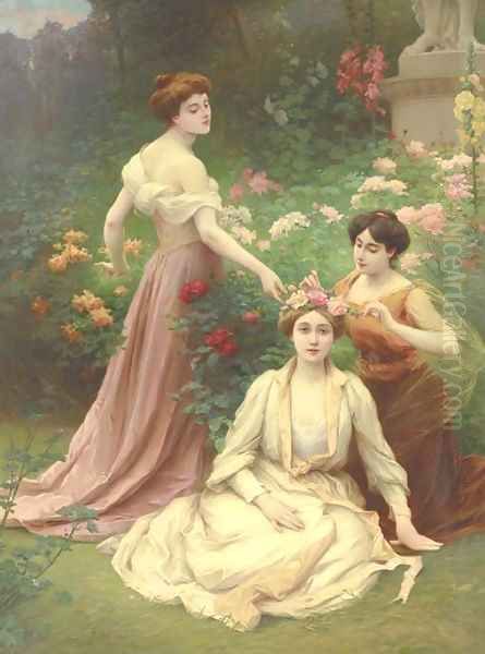 The Crown of Roses Oil Painting by Jules Scalbert