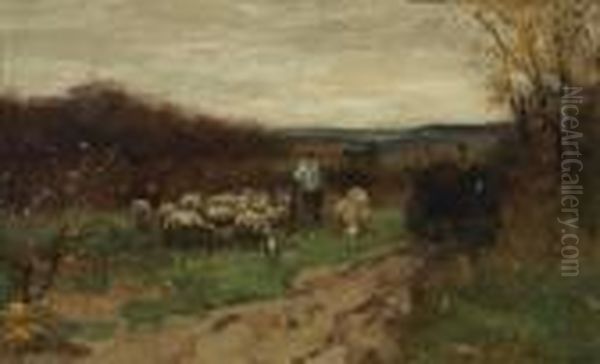 Collecting The Flock by Johan Frederik Corn. Scherrewitz