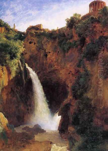 The Falls at Tivoli Oil Painting by Louise-Josephine Sarazin de Belmont