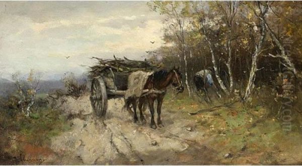 The Woodgatherer Oil Painting by Johan Frederik Corn. Scherrewitz