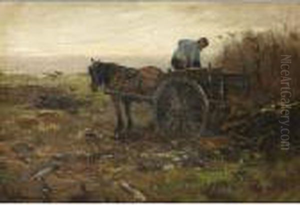 Loading The Cart Oil Painting by Johan Frederik Corn. Scherrewitz