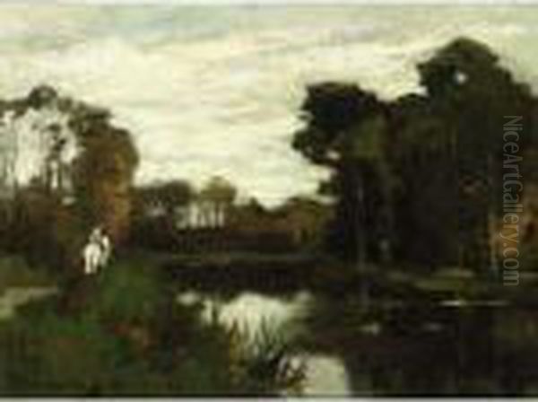 Oisterwijkse Vennen Oil Painting by Johan Frederik Corn. Scherrewitz