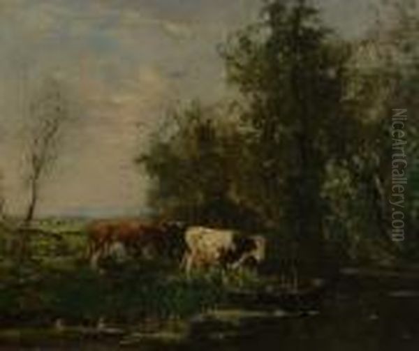 'milking Time' And 'cows Goin To The Stable' by Johan Frederik Corn. Scherrewitz