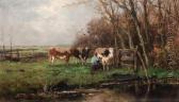 Milking Time by Johan Frederik Corn. Scherrewitz