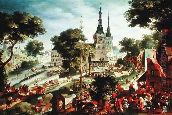 The Village Kermesse Oil Painting by Jacob I Savery