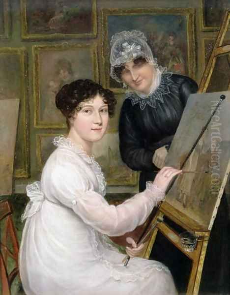 The Artist and her Mother Oil Painting by Rolinda Sharples