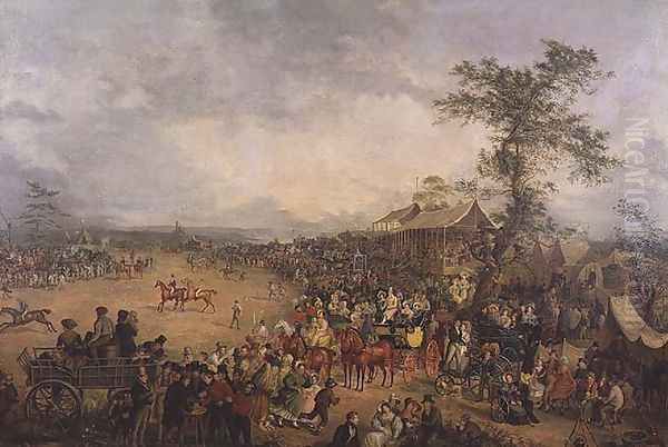 The Clifton Race-Course, 1836 Oil Painting by Rolinda Sharples