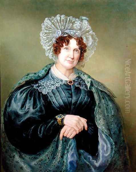 Portrait of Mrs. Ellen Sharples 1769-1849 Oil Painting by Rolinda Sharples